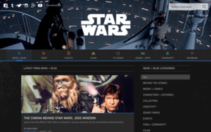 Star Wars WordPress website