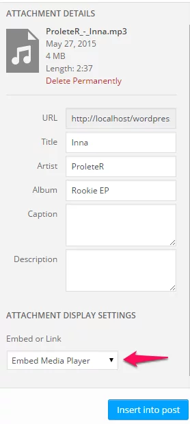 Embed Media Player in WordPress Post